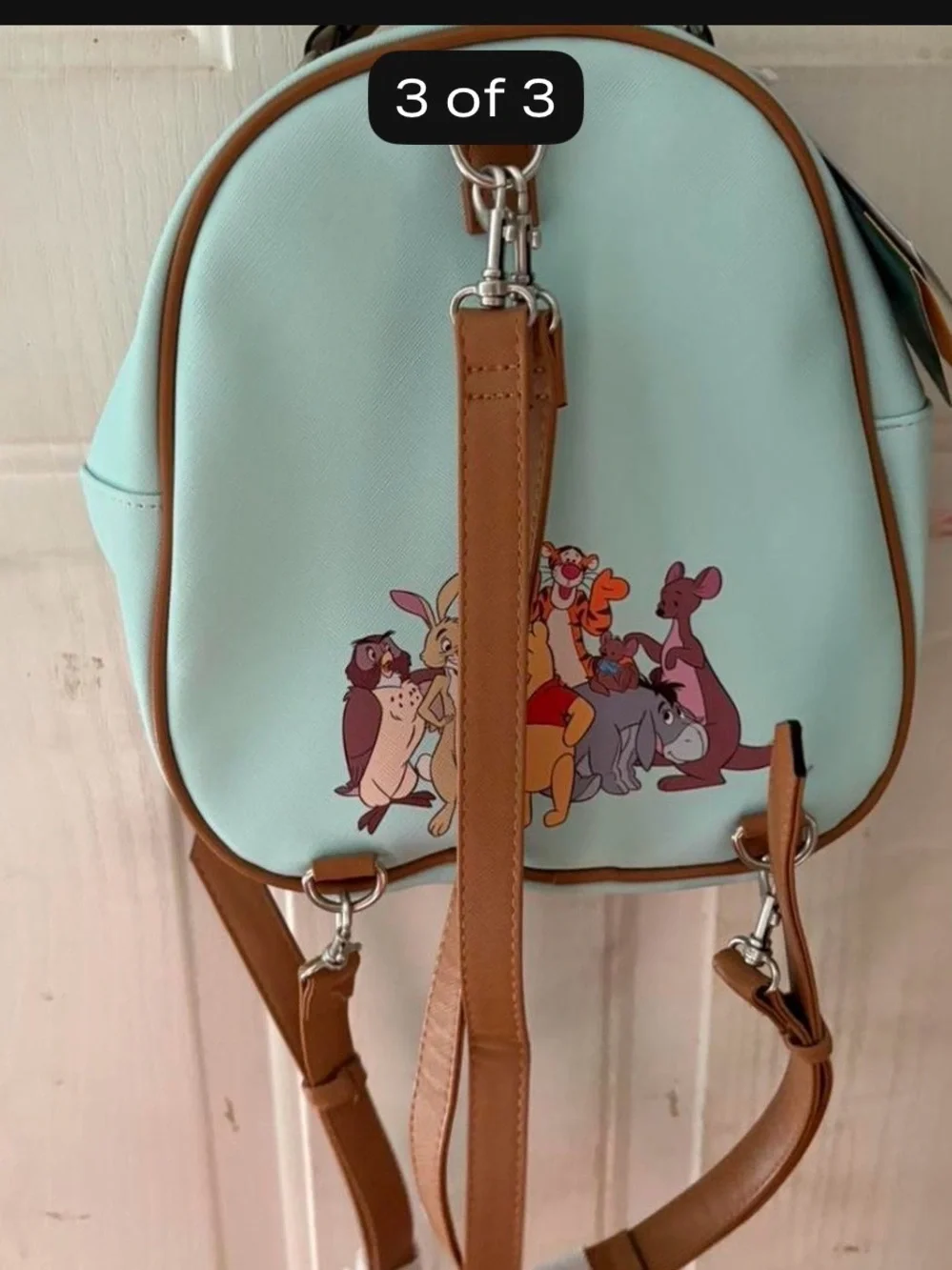 Disney Winnie the Pooh Mint Green and Brown Mini Backpack